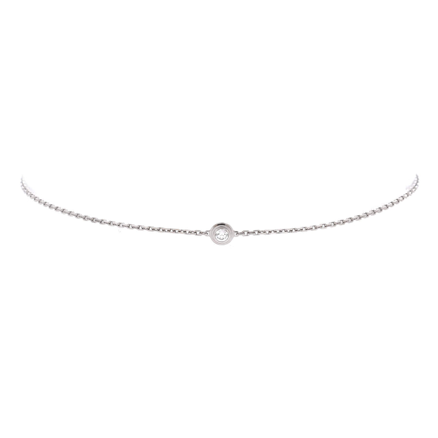 【中古】D'Amour Bracelet 18K White Gold and Diamond XS