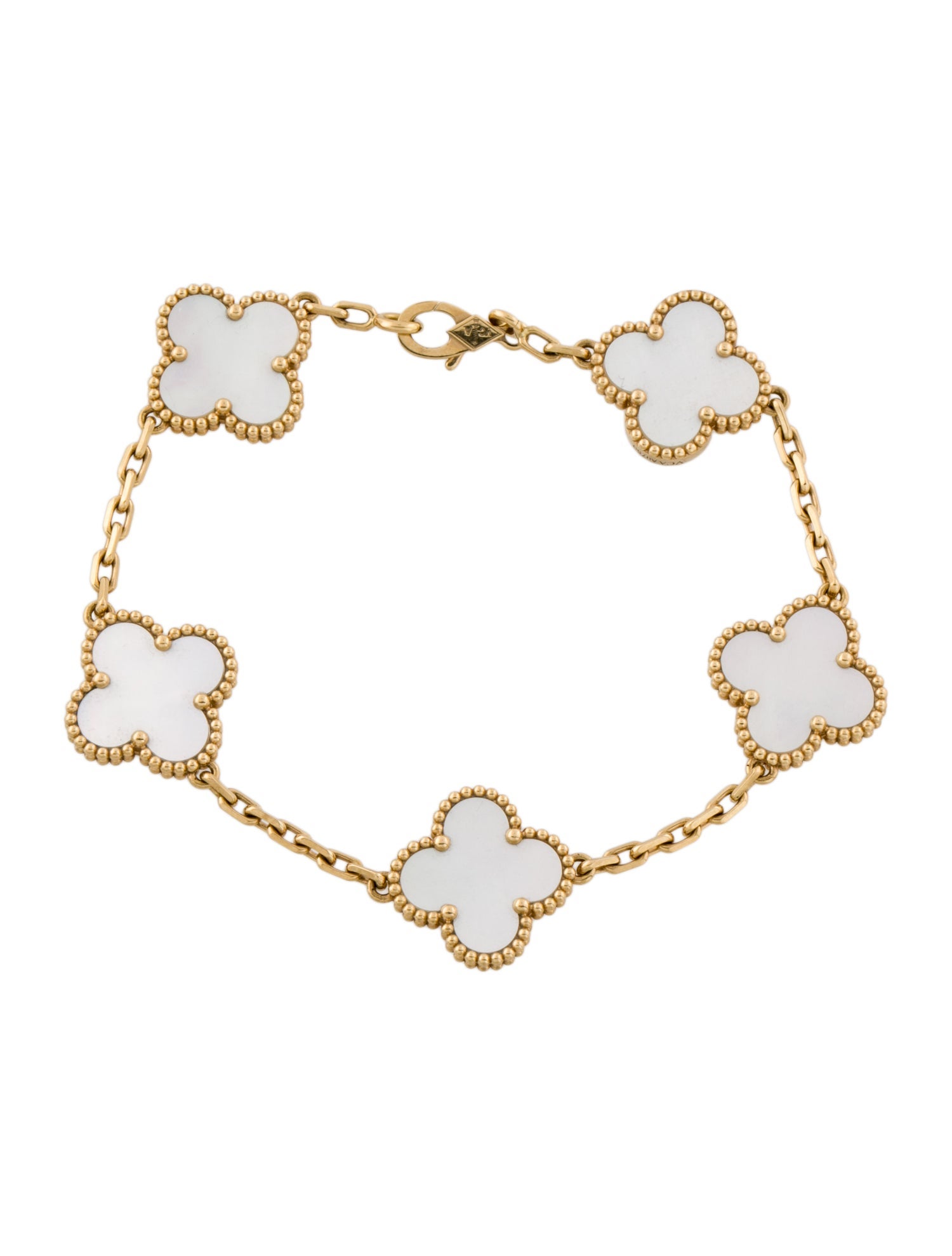 【中古】Mother of Pearl Vintage Alhambra Bracelet, 5 Motifs（Very Good）