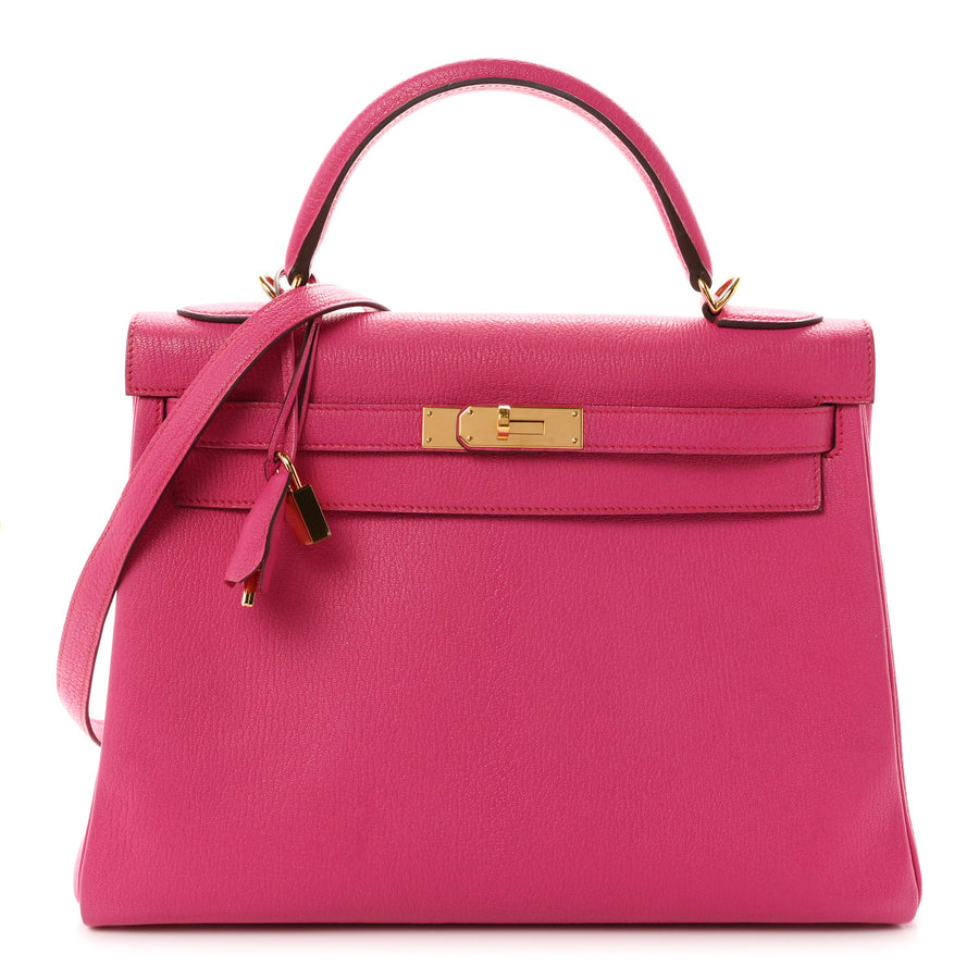 【中古】Chevre Mysore Kelly Retourne 32 Rose Shocking