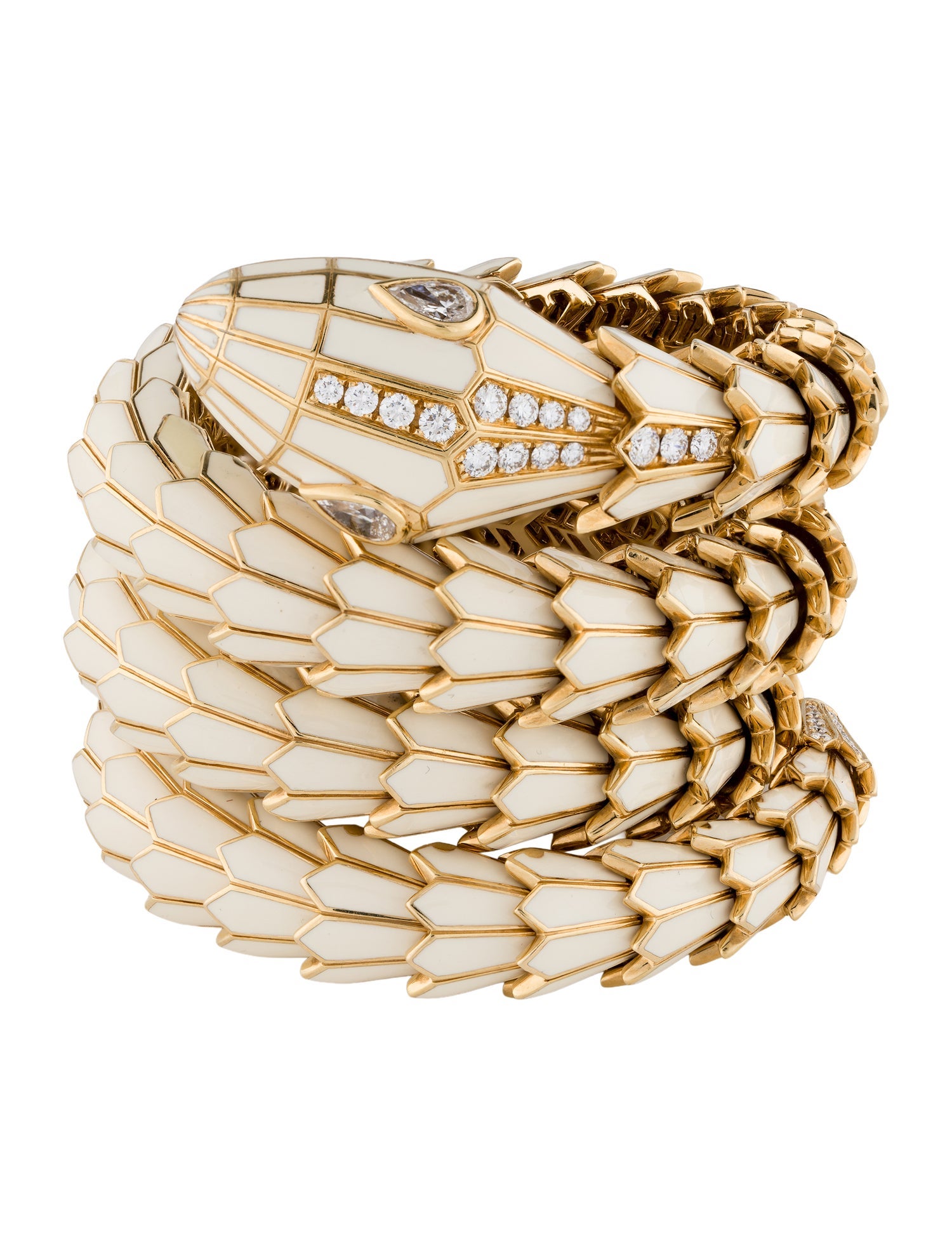 【中古】18K Diamond & Enamel Serpenti Bracelet（Excellent）