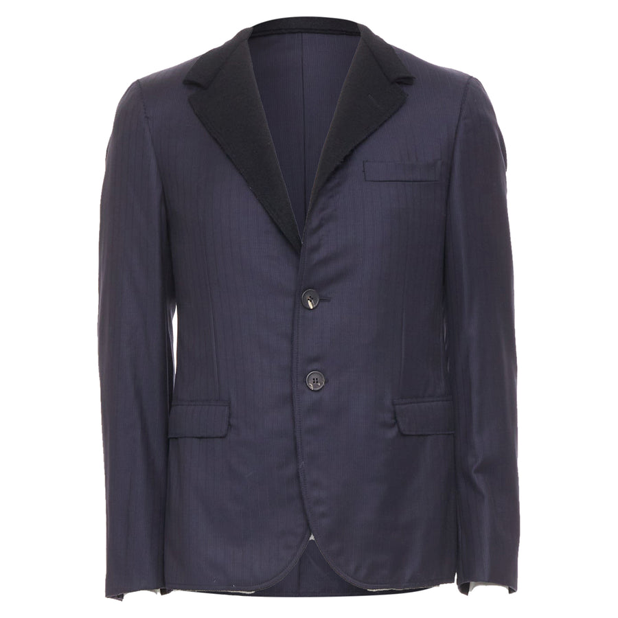 【中古】Men's Lanvin 2014 Pinstripe Wool Peak Lapel Tuxedo Blazer