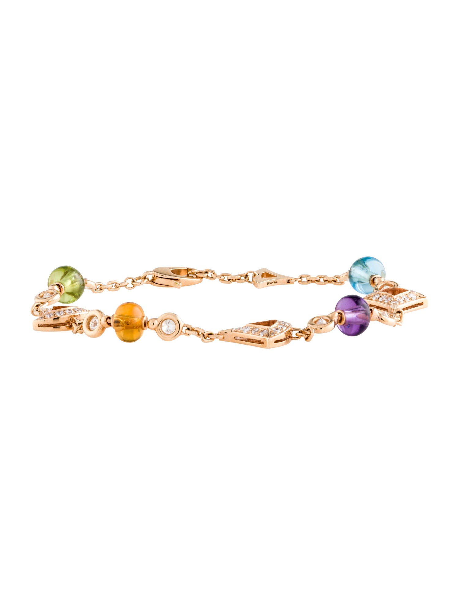 【中古】18K Multistone Divas' Dream Link Bracelet（Very Good）