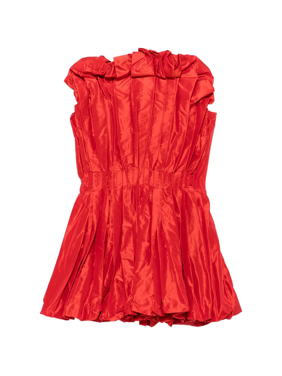 Marina pleated strapless top