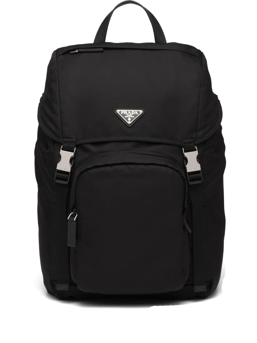 Re-Nylon logo-plaque backpack