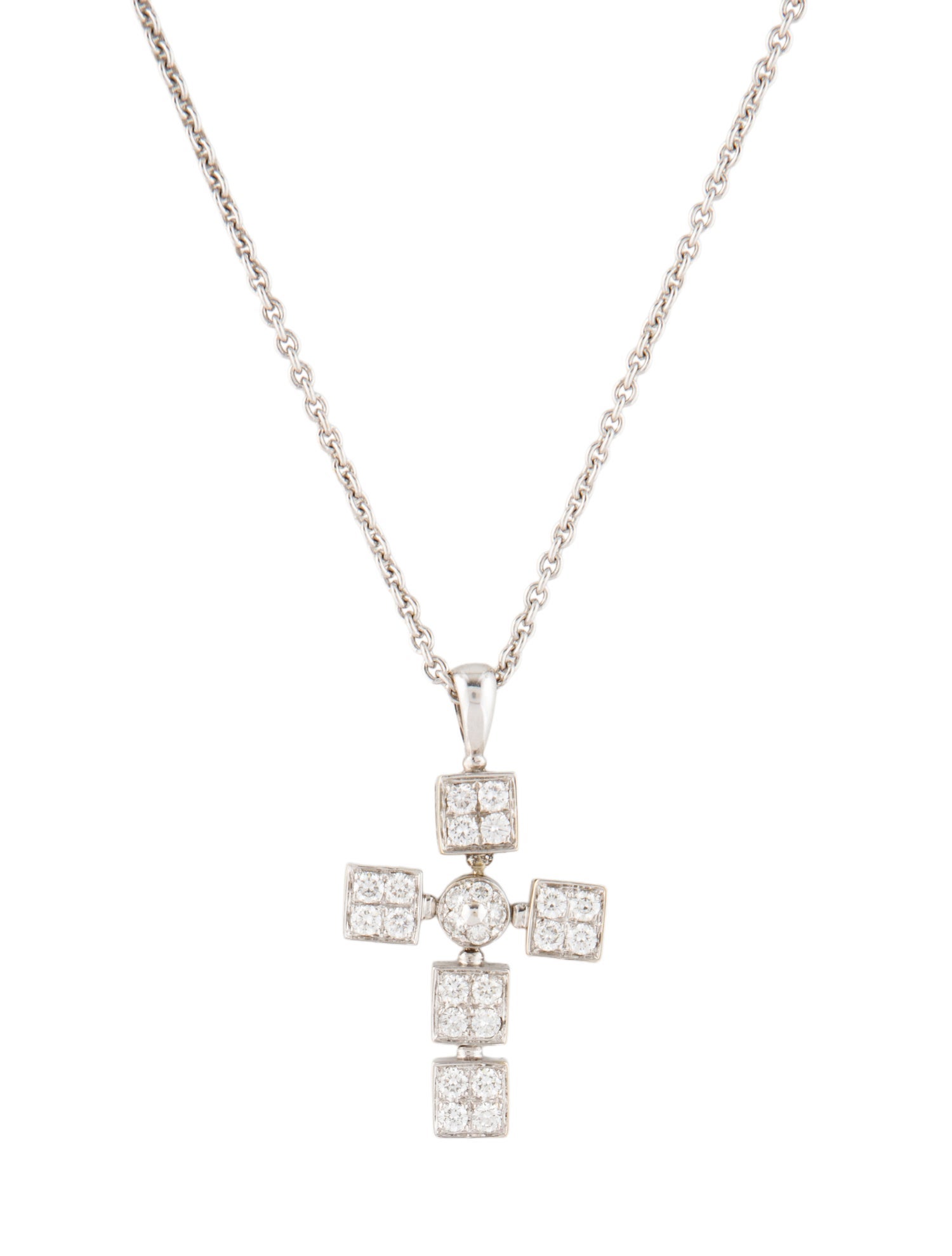 【中古】18K Diamond Lvcea Cross Necklace（Very Good）